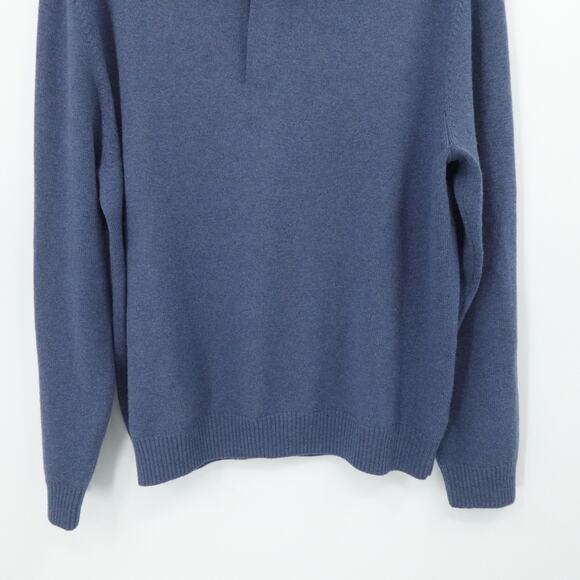 Brooks Brothers Sweater Mens XL Blue Merino Wool Pullover Italian Knit Casual - Picture 7 of 10